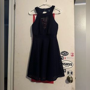 navy blue formal dress